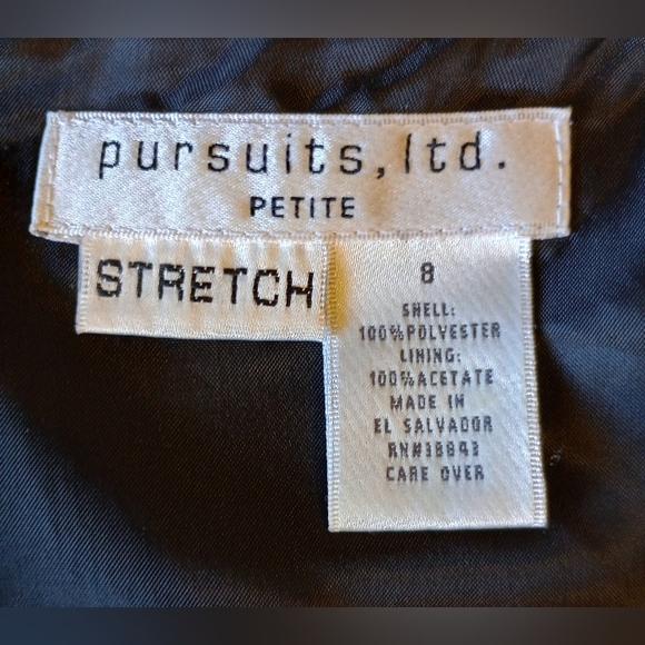 Pursuit, Ltd Vintage Black Dress | Size 8 Petite - Picture 2 of 3